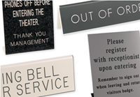 Engraved Pedestal & Table Tent Signs