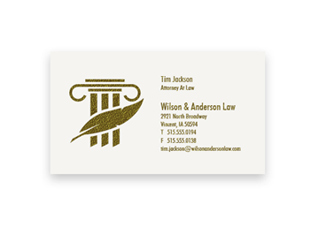 1 Custom Color Premium Business Cards - Raised Print, 1-Sided