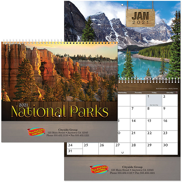 Derksen FULL COLOR NATIONAL PARKS SPIRAL WALL CALENDAR