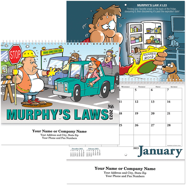 Derksen MURPHY'S LAWS WALL CALENDAR SPIRAL
