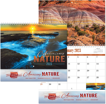 Amazing Nature Spiral Wall Calendar