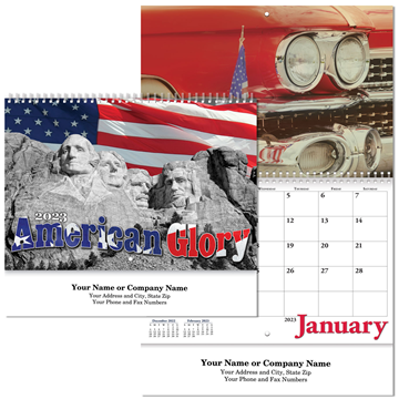 American Glory Spiral Wall Calendar