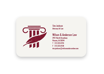 1 Color Standard Business Cards || Business Cards || Raised Print, 1 Sided, Round Corners