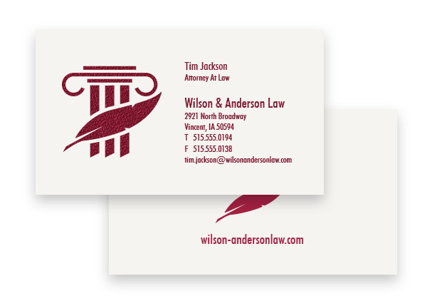 1 Color Standard Business Cards || Business Cards || Raised Print, 2 Sided