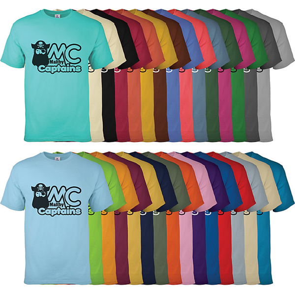 100% Cotton Colored T-Shirt || Custom Apparel || Screen Printed