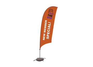 11.5' Razor Feather Flags || Tradeshow Signage || 1 Sided, Cross Base