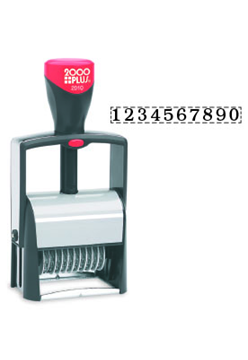 2000 Plus® 2010 Heavy Duty Metal #2 || Self-Inking Date Stamps || 1/4" x 1 11/16" Impression, Black Ink