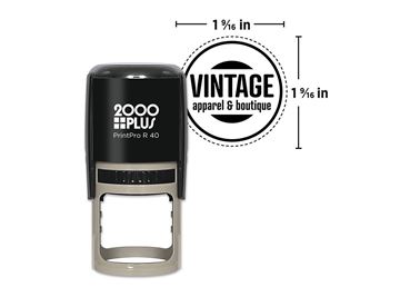 2000 Plus® PrintPro™ R40 Round Stamp || Custom Self-Inking Stamps || 1 9/16" Impression