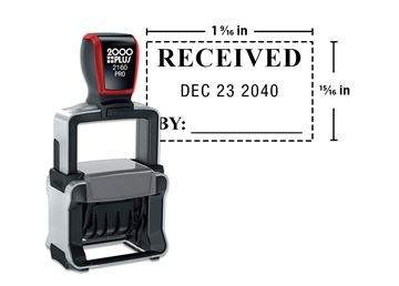 2000 Plus® Pro 2160D Heavy Duty Dater || Custom Self-Inking Date Stamps || 15/16" x 1 9/16" Impression