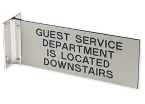 Engraved Sign with Extended Wall Sign Holder || Custom Indoor Signs || Horizontal, 10" x 4"