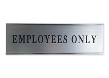 Engraved Sign with Metal Flush Wall Mount Holder || Custom Indoor Signs || Horizontal, 8" x 3"