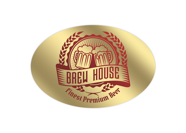 Oval Foil Imprint Labels || Custom Labels || 2" x 3"