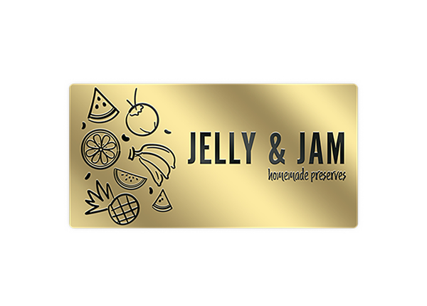 Rectangle Foil & Embossed Labels || Custom Labels || 2" x 4"