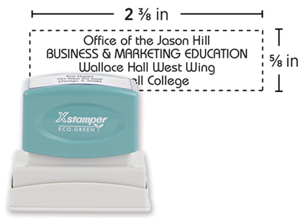 Xstamper® N14 Stamp || Custom Pre-Inked Stamps || 5/8" x 2 3/8" Impression