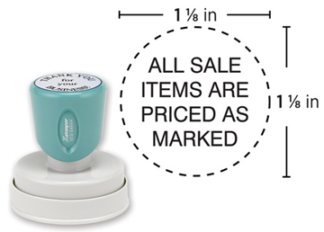 Xstamper® N49 Round Stamp || Custom Pre-Inked Stamps || 1 1/8" Impression