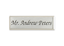 Engraved Metallic Name Badge || Custom Badges || Silver, 3" x 1"
