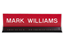 Engraved Sign with Plexiglass Desk Holder || Custom Indoor Signs || Horizontal, 10" x 2"
